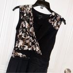 All Saints Black and Floral Silk Dress‎ Sz 0 Photo 2