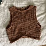 SheIn Waffle Knit Brown Sweater Top Photo 2
