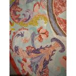 Diane Von Furstenberg VTG  Silk Floral Bird Scarf Multicolor Photo 3