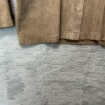 Vtg Pia Rucci Women Leather Suede Shirt Jacket Sz 10 Minimalist Western Cowgirl Tan Photo 3