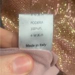 NWT 5RUE Italian Designer Sparkle/ Shimmer Mini Dress Size Medium Gold Photo 4