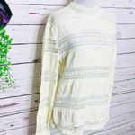 Endless Rose REVOLVE Mock Neck Textured Lace Top Off White Size XL Photo 6