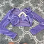 Juicy Couture NWT  purple velour cardigan size small Photo 1