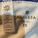 Athleta Aqualuxe Swim Bottoms Paradise Purple Floral Print Mid Rise Womens XS Photo 3