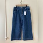 RISEN Jeans High Rise Wide Leg Button Fly Dark Wash Denim Size 2X 18 / 20 NWT Blue Photo 3