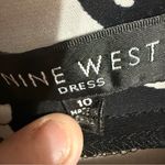 Nine West Black and White Long Sleeve Dolman Sleeve Dress Photo 4