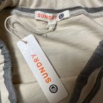 Sundry  Gray and Cream Striped Skirt Photo 2