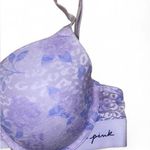 PINK - Victoria's Secret Victoria's Secret PINK purple leopard print lace wear everywhere t shirt bra Photo 2