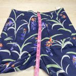 Maeve Anthropologie The Colette Floral Wide Leg Pants Navy Purple Orange Size 28 Blue Photo 13