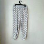 Marine layer  Anytime Blue & White Checkerboard Sweatpants M Photo 3