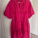 Anthropologie  Tallulah Pink Eyelet Puff Sleeve Dress Photo 1