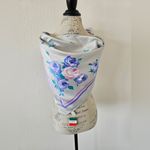 Floral Scarf with Purple and Blue Roses Square Neck Scarf New With Tags Photo 1