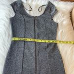 H&M Divided Cap Sleeve Front Zipper Metallic Silver Body Con Dress Size 4 Photo 9