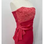 Vintage 90s Jessica McClintock Maxi Gown Lace Strapless Mermaid Skirt Pink 0 Photo 4