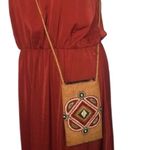 Handmade One of a kind BoHo, genuine leather Crossbody slide bag Photo 1