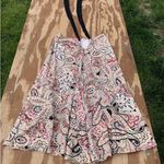 Joyous & Free Sz M Halter Dress Retro Paisley‎ Floral pink black summer spring Size M Photo 0