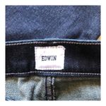 Edwin NWT Elin Relaxed Straight Leg Mid Rise Jeans Dark Indigo Legend Size 24 Blue Photo 9