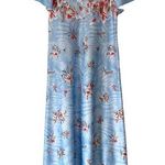 Liberty House of Hawaii Honolulu Naturally Your Vintage Blue Kaftan Dress Small Photo 0