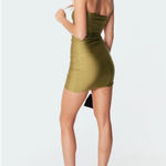 Edikted  Brooke Mini Dress Green Cut-Out Strapless Photo 1