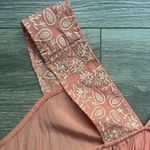 Ramy Brook NEW  Peach Sleeveless Flowy Spring Summer Embroidered Strap Top Size S Photo 2