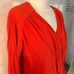 Free People  Long Sleeve wrap high low Top Size Small Photo 4