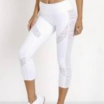 Alo Yoga White Nude Mesh High Waisted Charm Cutout Lazer Cut Capri Leggings Photo 0