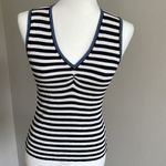 Laundry by Shelli Segal Vintage Striped V-Neck Ribbed Tank Top Size M Photo 1