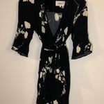 Ba&sh Penny Floral Belted Romper Black and White Size 6 Photo 3