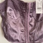 PacSun Corset Bustier Satin Lace Up Crop Top Photo 7