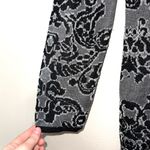 Soma  Gray & Black Metallic Jacquard Long Sleeve Knit Dress Photo 3