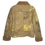 Y2K Méchant L Dragon Sherpa Lined Chore Coat Jacket Asian Motif Made Korea Tan Size L Photo 3