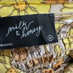 Floral Puff Sleeve Blouse Fall in Yellow and Brown Top Size M Photo 7