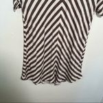 LuLaRoe  Classic T T-Shirt Brown Cream Stripes Photo 3
