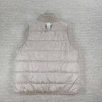 Joie  Reversible Cable Knit Puffer Vest Women’s M Beige Oatmeal Zip Mock Neck Photo 15