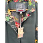 Johnny Was Pete & Greta Mono Blazer Jacket Floral Print Black L NWT Cotton Silk Photo 3