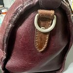 Frye  Oxblood Leather Satchel Barrel Bag Vintage Photo 3