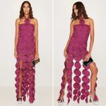 NWT Simon Miller Beep Beep Cricular Carwash Fringe Gown Magenta Metallic Size XL Pink Photo 2
