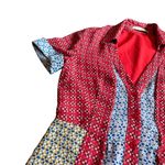 Alice + Olivia Abelia Button-Down Mini Dress Colorful Retro Style Patch Size 0 Photo 5