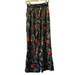 Aerie  Pants Women’s Size Small Blue Red‎ Floral Polyester Pockets Lounge Photo 1
