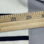 Entro  Womens Poncho Top Large Striped Round Neck Knit Sweater Heavy Coastal‎ Photo 7