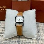 Coach Vintage  Wrist Watch #0255 - Stainless Steel/Tan Leather Strap - NIB Photo 0