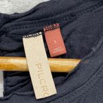 Pilcro  Ruched Tank Top Sleeveless Casual‎ Blouse Black Women's Size L Photo 3