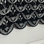 Papell Boutique  Vintage Evening Silk Beaded Cap Sleeve Scallop Hem | size Large Photo 6