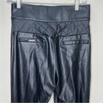 Maniere De Voir Vegan Leather Quilted Leggings Sexy High Waisted Black Tight sz8 Photo 10