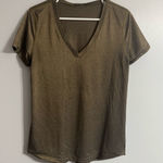 Lululemon  Women's Olive Brown V-Neck T-Shirt Size Small Photo 0