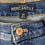 J Crew Mercantile Raw Hem Boyfriend Cropped Jeans Blue Size 29 Photo 2