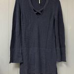 Free People Cornflower Blue Criss Cross Tunic Sweater Side Slit Women's XS Photo 2