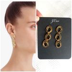 J.Crew  Gold Plated Twist Drop Earrings Photo 1