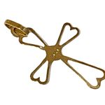 Vintage 14k Hearts Cross Pendant Charm Super Lightweight Photo 1
