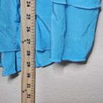 John Mark  Bright Blue 3/4 Roll Tab Sleeves Buttoned Tunic Blouse Womens Size XL Photo 5